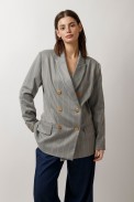 STRIPED CROSS-BACK BLAZER